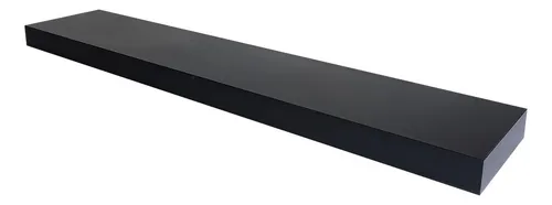 Repisa Flotante Diseño Moderno 120 Cm Estanteria De Madera Color Negro