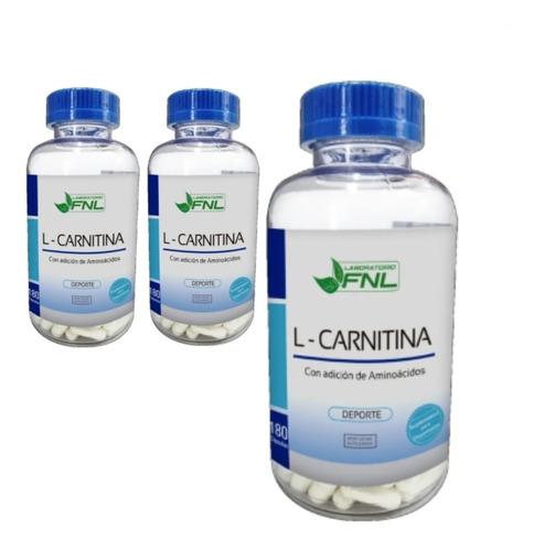 L Carnitina 3x180 Cáps 500mg C/u Hígado Riñones