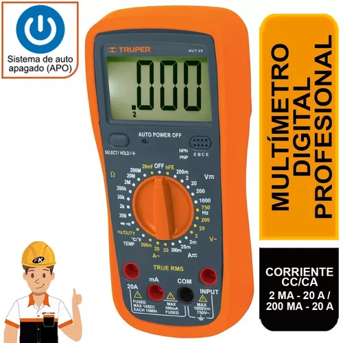 Multímetro Digital Profesional C/rms Verdadero Truper 10402