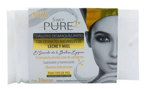10 Pza Toallitas Desmaquillantes S-wet Pure Con Extractos Na