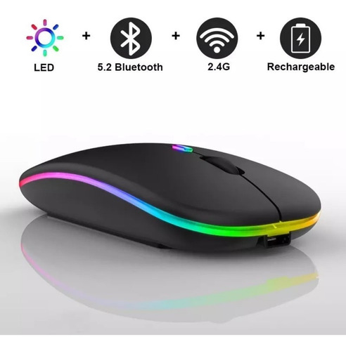Imagen 3 de 7 de Mouse Ultra Delgado Slim Con Batería Recargable Inalámbrico