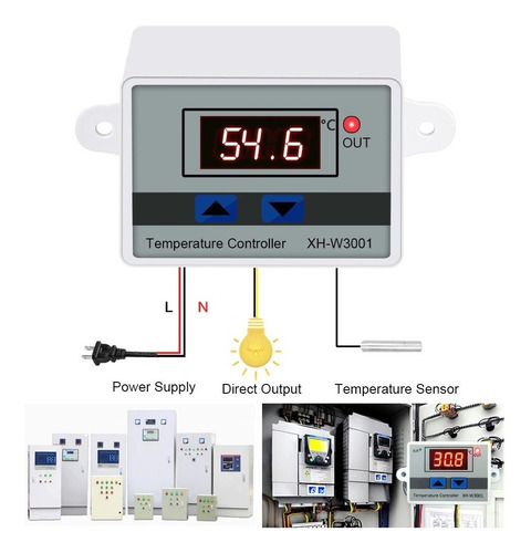 Imagen 2 de 10 de Termostato Incubadora Xh-w3001 Controlador De Temperatura