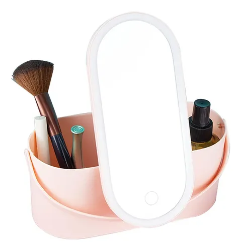 Cosmetiquero Con Espejo Led Organizador Cosmetico Maquillaje