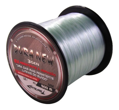 Linha de pesca Artemis Linha Monofilamento 0,35 mm Dura New Artemis 30 Libras 14,61 Kg verde