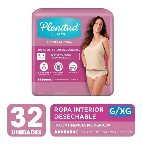 4 Packs Plenitud Mujer Ropa Interior Femme G/xg X 8 Unidades