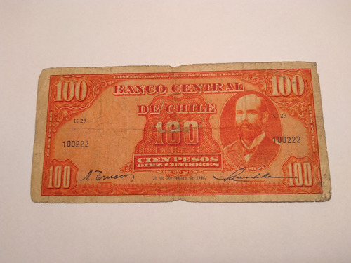 Chile/billete 100 Pesos (10 Condores) 20 Nov 1946