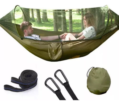 Lj Hamaca De Camping Con Mosquitera Doble Separada 200 Kg