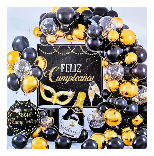 Kit De Globos Para Decoración De Cumpleaños Elegante_okidoki