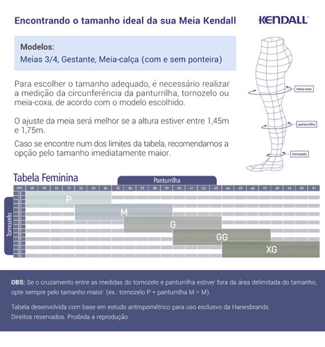 Meia Calça Gestante Média Compressão (18-21 Mmhg) - Kendall