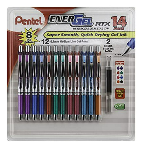 Pentel Energel Rtx Retráctil De Metal Punta Del Lápiz 0,7 Mm