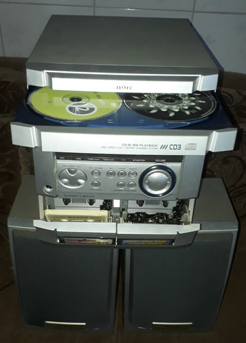 Mini System Aiwa Cx-nsz11lh Duplo Deck Radio Auxiliar Cd (Usado)