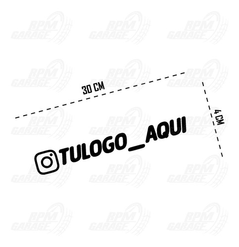 Sticker Instagram Personalizado Exterior 30x4 Cm