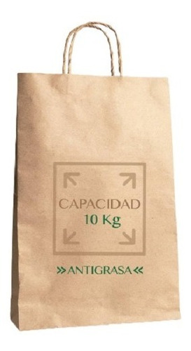 Bolsa De Papel Kraft Fondo Cuadrado Con Asa Para Delivery