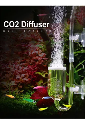 Difusor de CO2 en espiral para acuario, atomizador de dióxido de carbono  con ventosa, accesorios para