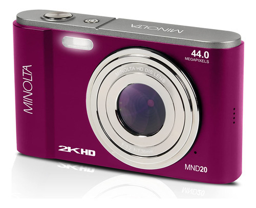 Minolta Mnd20 Cámara Digital Ultra Hd De 44 Mp / 2.7k mag. Color Magenta