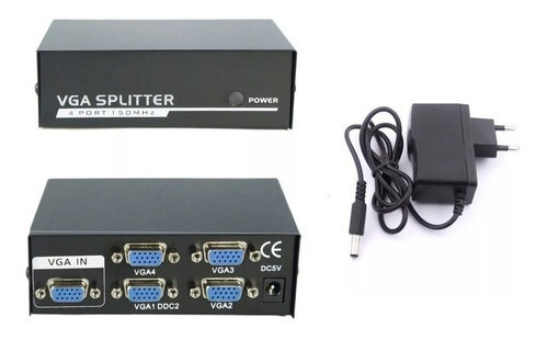 Splitter Vga Distribuidor Lotus 1x4 Sinal Video Bivolt