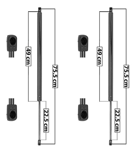 Kit-2 Amortiguadores 5a Puerta Volkswagen Eurovan 03 A 08