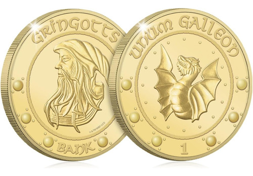 Banco Mágico De Gringotts De Harry Potter Con 3 Monedas