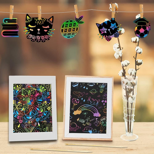 Scratch Art,paquete De 32 Cuadernos De Arte Para Rascar,