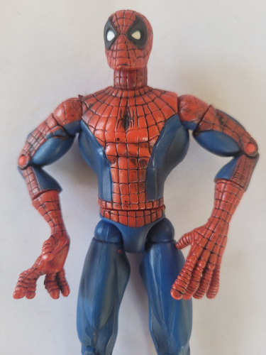 Spiderman Flip N Zip, Deadpool Eyes Manosgrandes Toybiz 2003 (Usado)