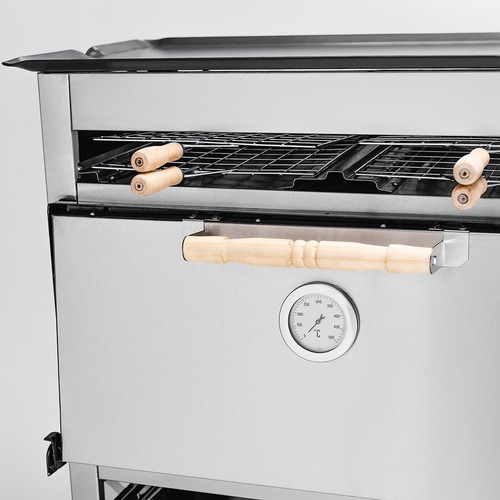 Imagen 2 de 10 de Horno Pizzero 8 Moldes Sol Real Con Carlitero Y Plancha