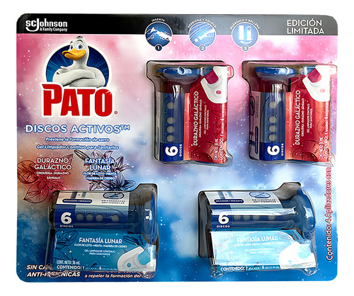 Discos Activos Pato Lunar 4 Pack Con 6 Discos C/u Galactico