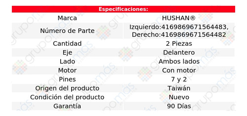 Elevadores Cristal Delanteros Hushan Cruze 2010 A 2016