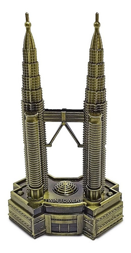 Torres Petronas 18cm Metal De Bronce Souvenir