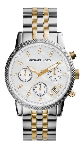 Reloj Michael Kors Mk5057 Mujer Plateado Dorado Original
