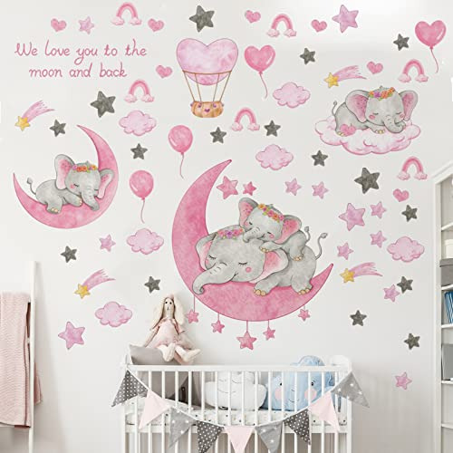 Adhesivos De Pared Elefante Lindo Para Habitación De Niñas