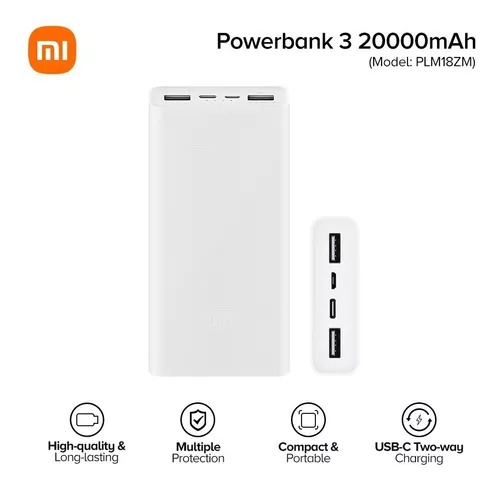 Xiaomi Power Bank 20000mAh - Cargador portatil para Celular