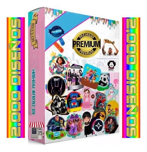 Pack 1500 Kits Etiquetas Escolares Digitales Imprimibles