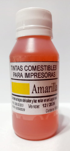 Tinta Comestible Fototortas 100 Cc C/u - Amarillo