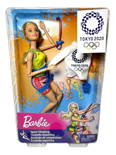Boneca Articulada Barbie Loira Escalada Esportiva Original
