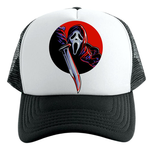 Gorra Trucker Scream Mascara Terror Series Black 