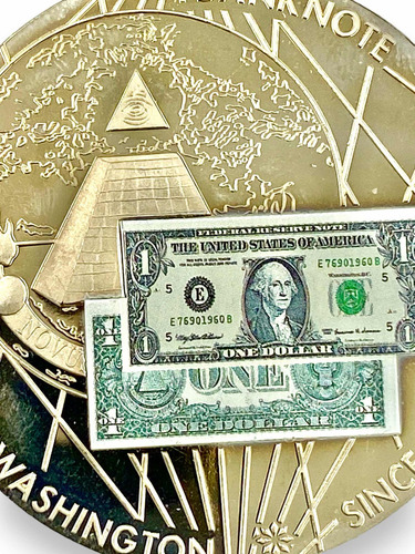 Medalla George Washington Billete $1 Emitida American Mint (Usado)