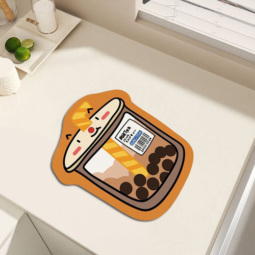 Un Tapete De Cocina De Forma Bonita Con Rápida Absorción De