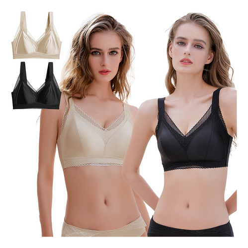 2 Brasier Push Up Sin Varilla Bralette Mujer Ropa Interior
