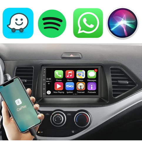 Kit Central Multimidia Android Auto Picanto 11 A 17 7 Pol Bt