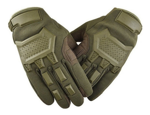 Pantalla táctil retro Glova para hombre, moto, color verde militar, talla M