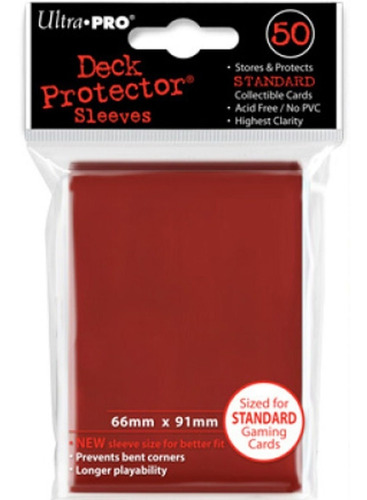 Imagen 1 de 3 de Folio/protector Ultra Pro Standard Rojo X50 Muy Lejano