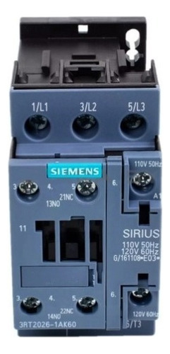 3rt2026-1ak60 Siemens Contactor 25amp Bob120vac S0 C-1na+1nc