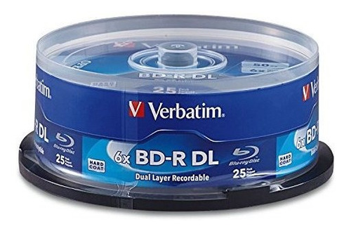 Blu-ray Verbatim 50gb 8x - Pack 25 Discos.