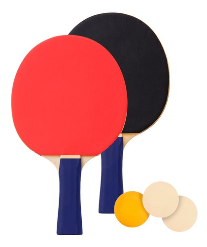 Paletas De Ping Pong X2 Con 3 Pelotas Tenis De Mesa Cat 200