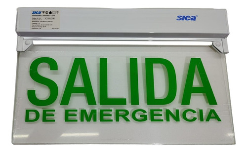 Señalizador Cartel Salida De Emergencia Luminoso Led