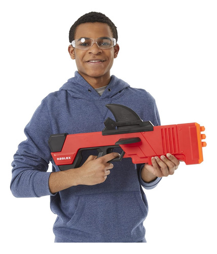Pistola Nerf Roblox Mm2 Con Aleta De Tiburón Con 3 Dardos