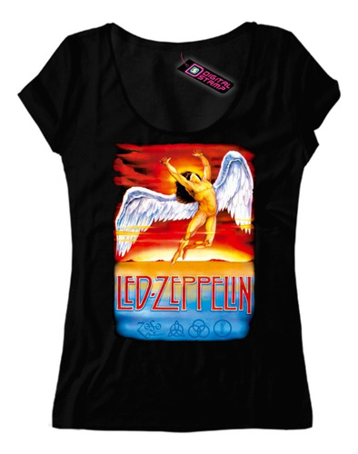 Remeras Led Zeppelin Rock Mujer Digital Stamp Unicas!!