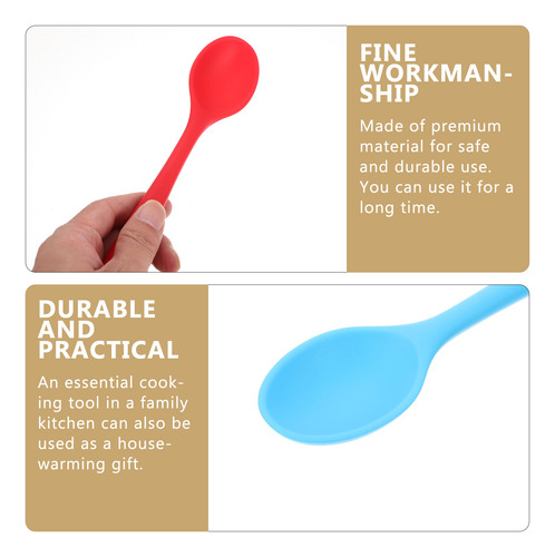 Cuchara De Silicona Para Servir Ramen Spoon, 3 Unidades