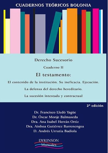 Cuadernos Teóricos Bolonia. Derecho Suc... (libro Original)