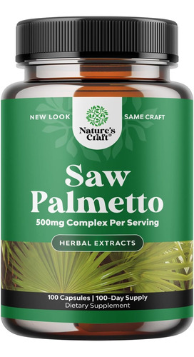 Natures Craft Saw Palmetto 500mg 100capsulas